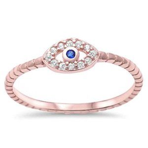 Sapphire Evil Eye Ring